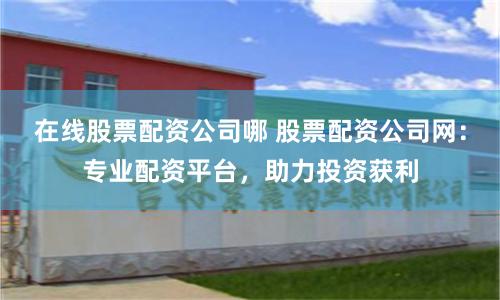 在线股票配资公司哪 股票配资公司网：专业配资平台，助力投资获利