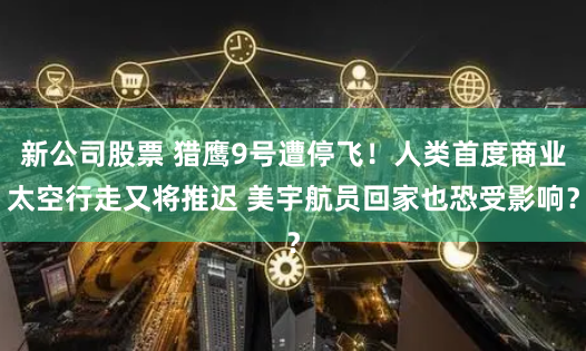 新公司股票 猎鹰9号遭停飞！人类首度商业太空行走又将推迟 美宇航员回家也恐受影响？